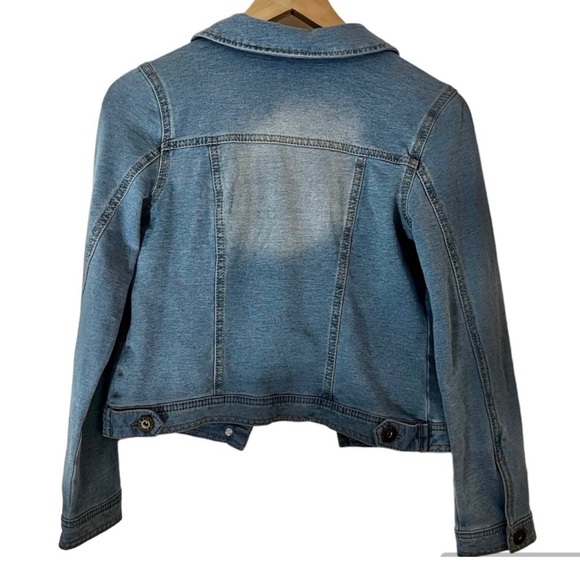 SOLD- Mudd Denim Jean Jacket Blue Long Sleeve Girls Size 14 - Picture 7 of 7